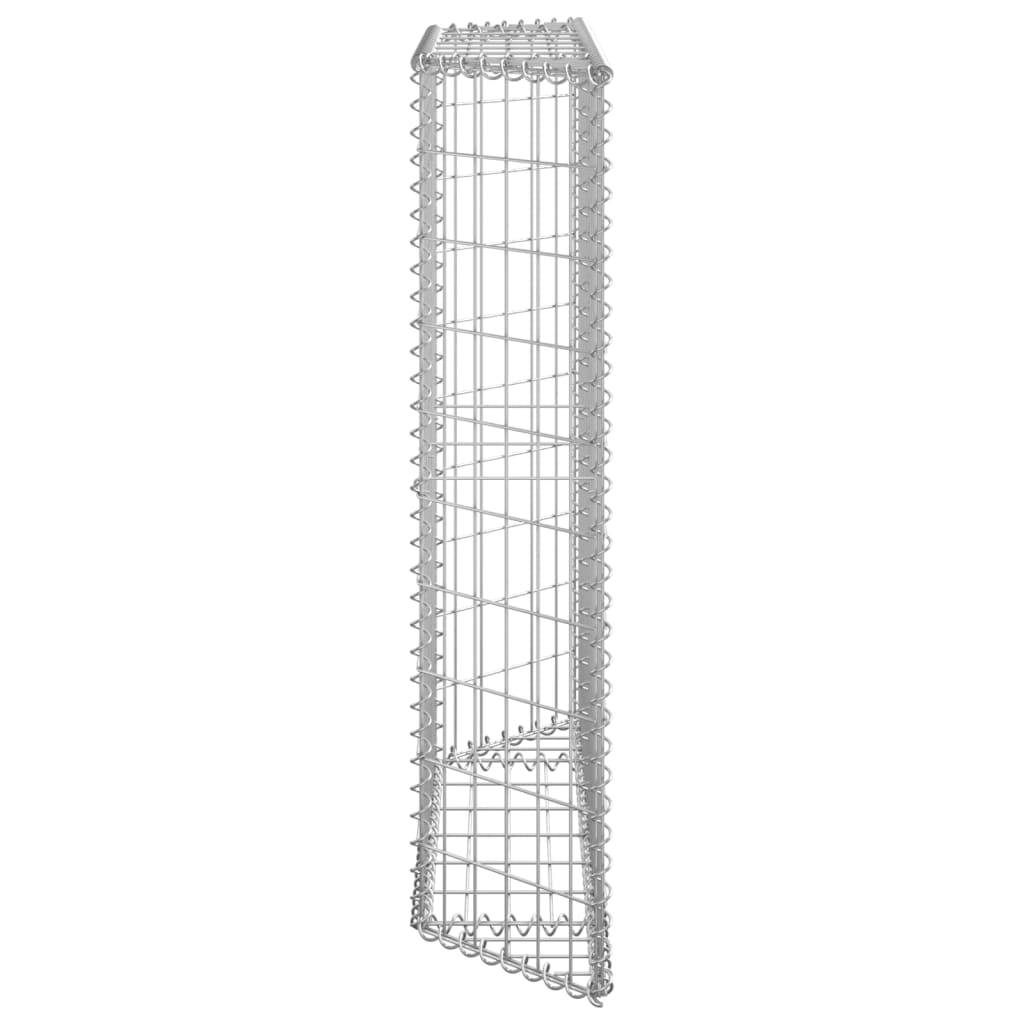 Helloshop26 - Jardinière lit surélevé plantes fleurs jardin à gabion en trapèze acier galvanisé 100 x 20 x 100 cm - Imagen 3