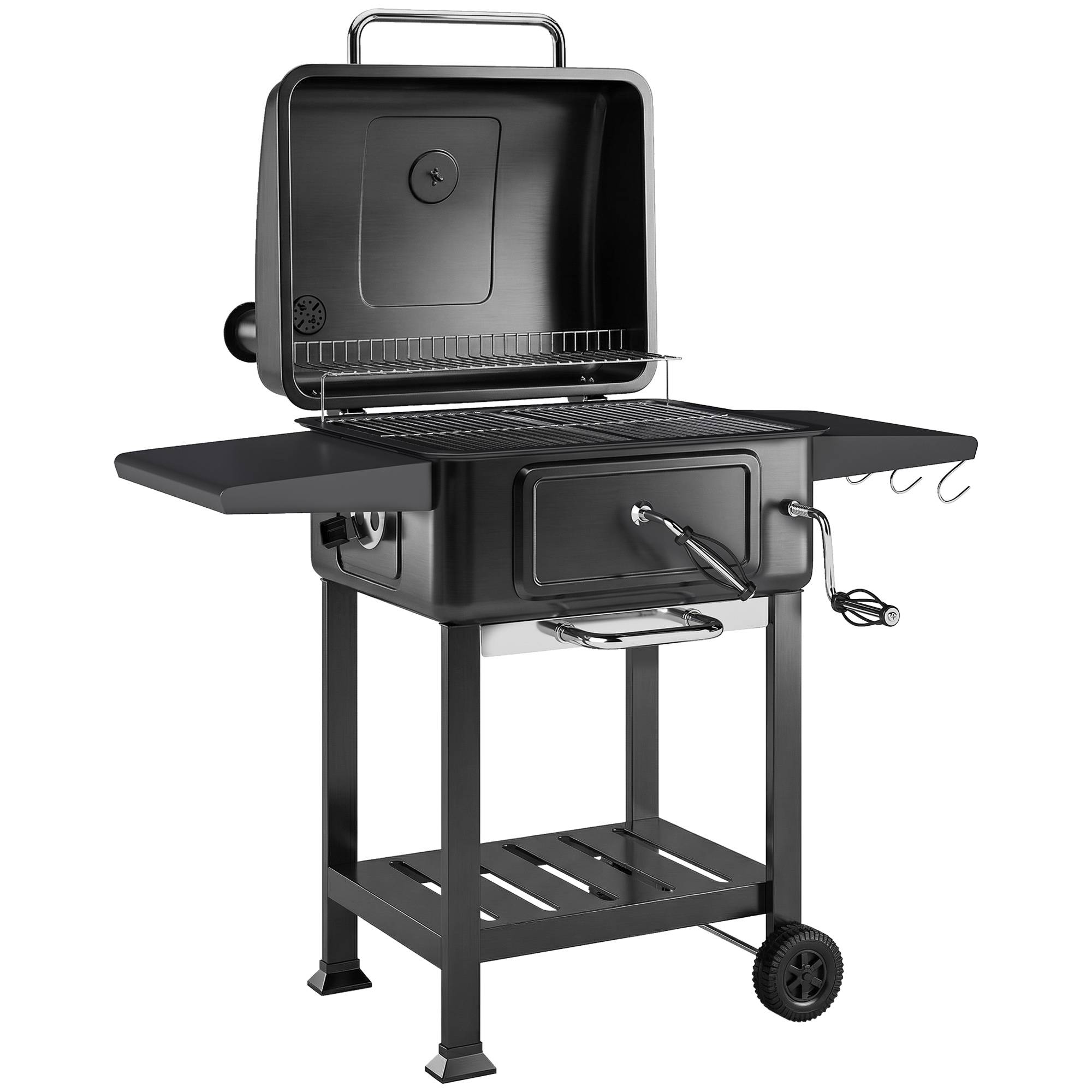PANGIVO - Barbecue charbon de bois métal noir 112 x 65 x 115 cm - PANGIVO - Image 2