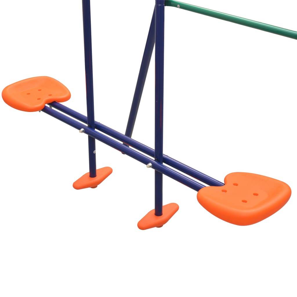 Helloshop26 - Ensemble de balançoire avec toboggan et 3 sièges orange - Imagen 6