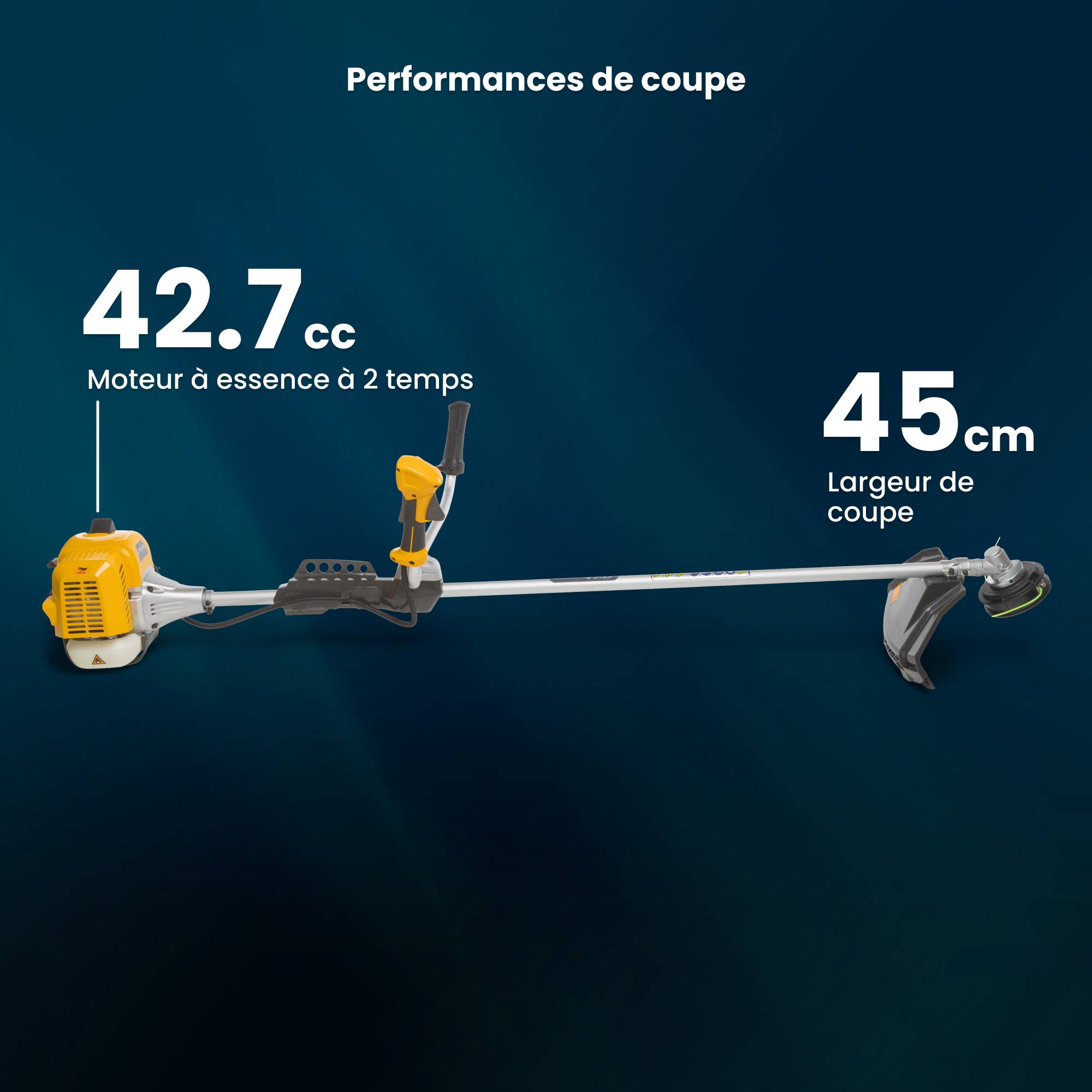 Stiga - Débroussailleuse BC 545 B, moteur 42,7 cc, largeur 45 cm, guidon vélo, lame 3T - STIGA - Imagen 3