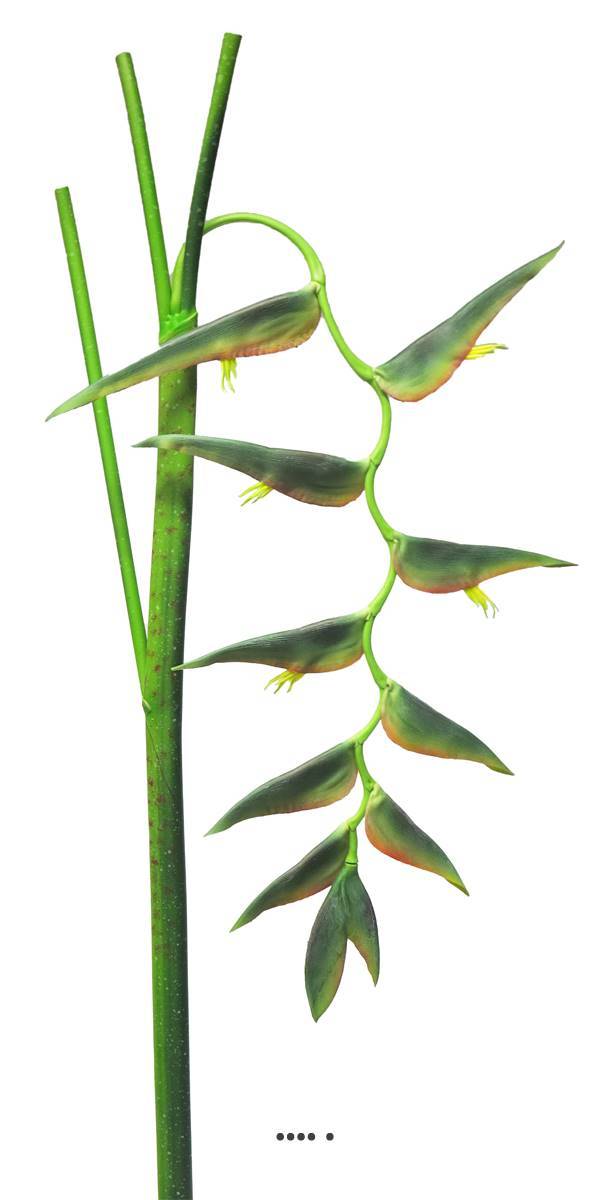 Artificielles - Branche d&rsquo;Heliconia Equatorial, L 128 cm Vert - BEST - couleur: Vert - Imagen 2