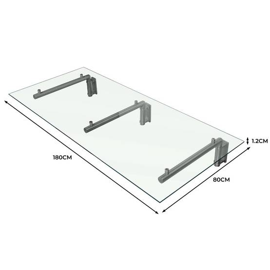 Monstershop - Canopé en Verre 180 cm x 80 cm avec Support - Image 5