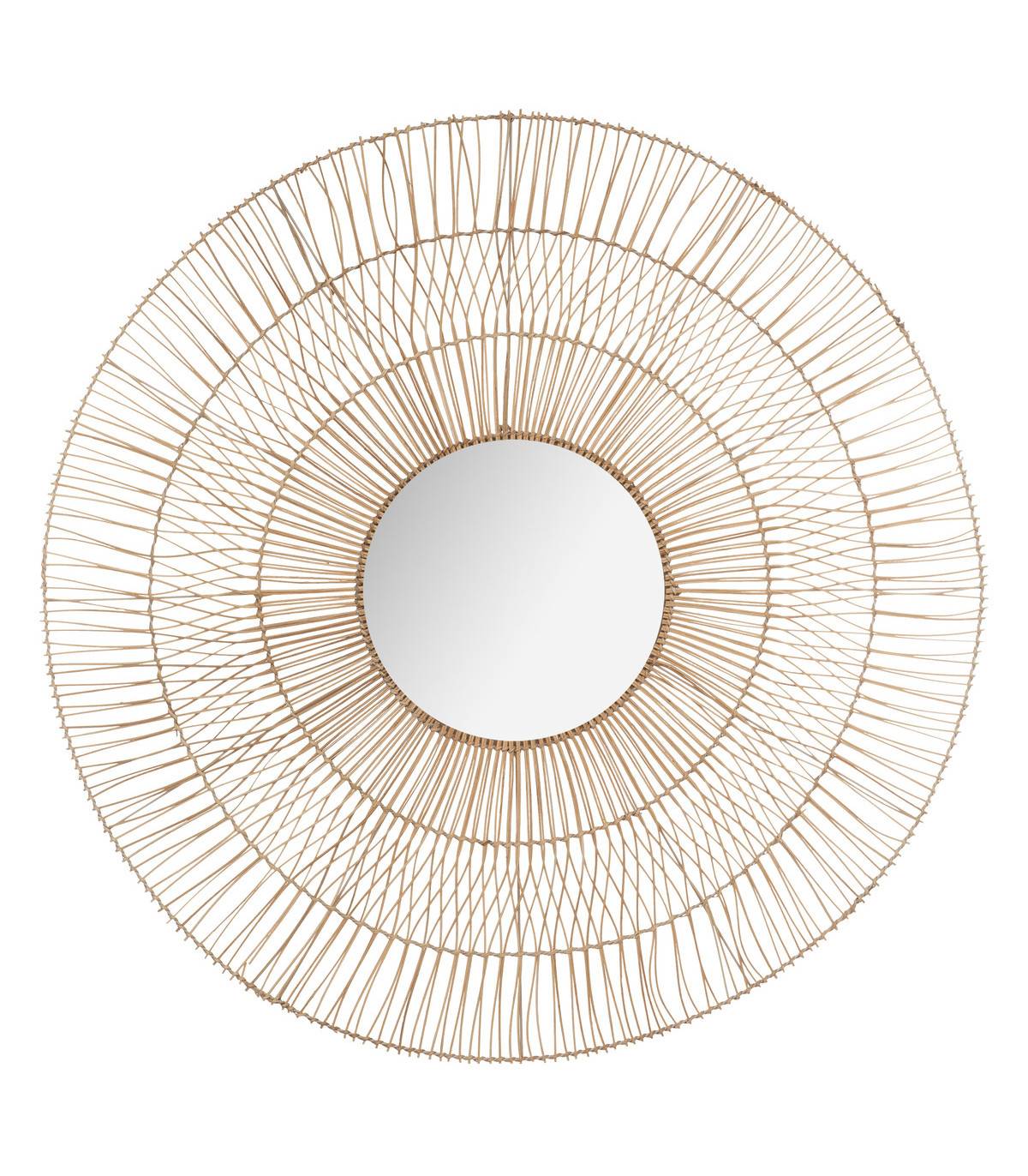 Miroir mural en Métal et Rotin D 110 cm - Imagen 1