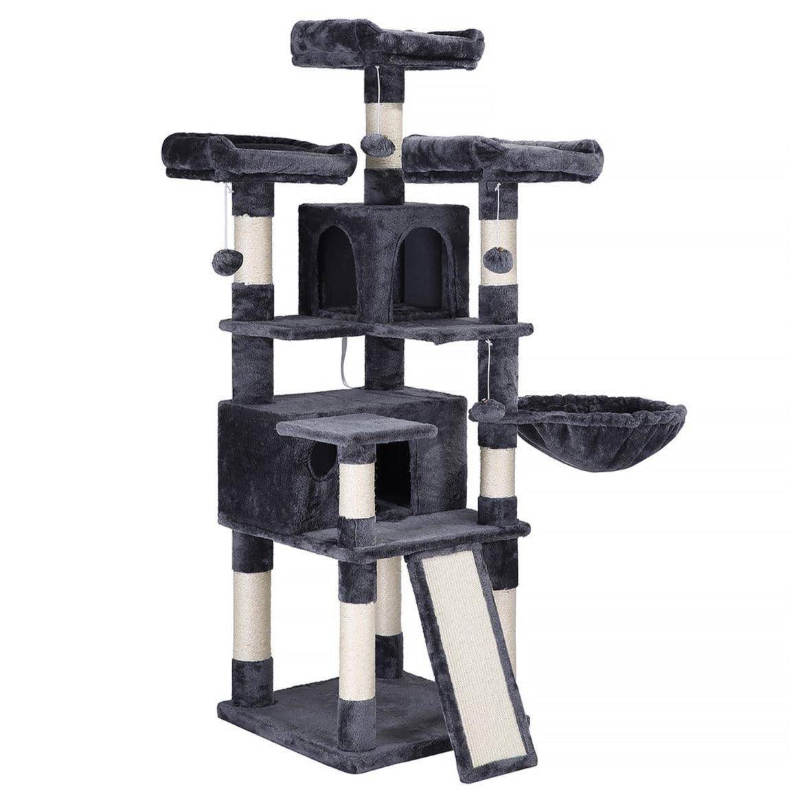 Helloshop26 - Arbre à chat xxl tour de jeux 168 cm gris anthracite - Imagen 1