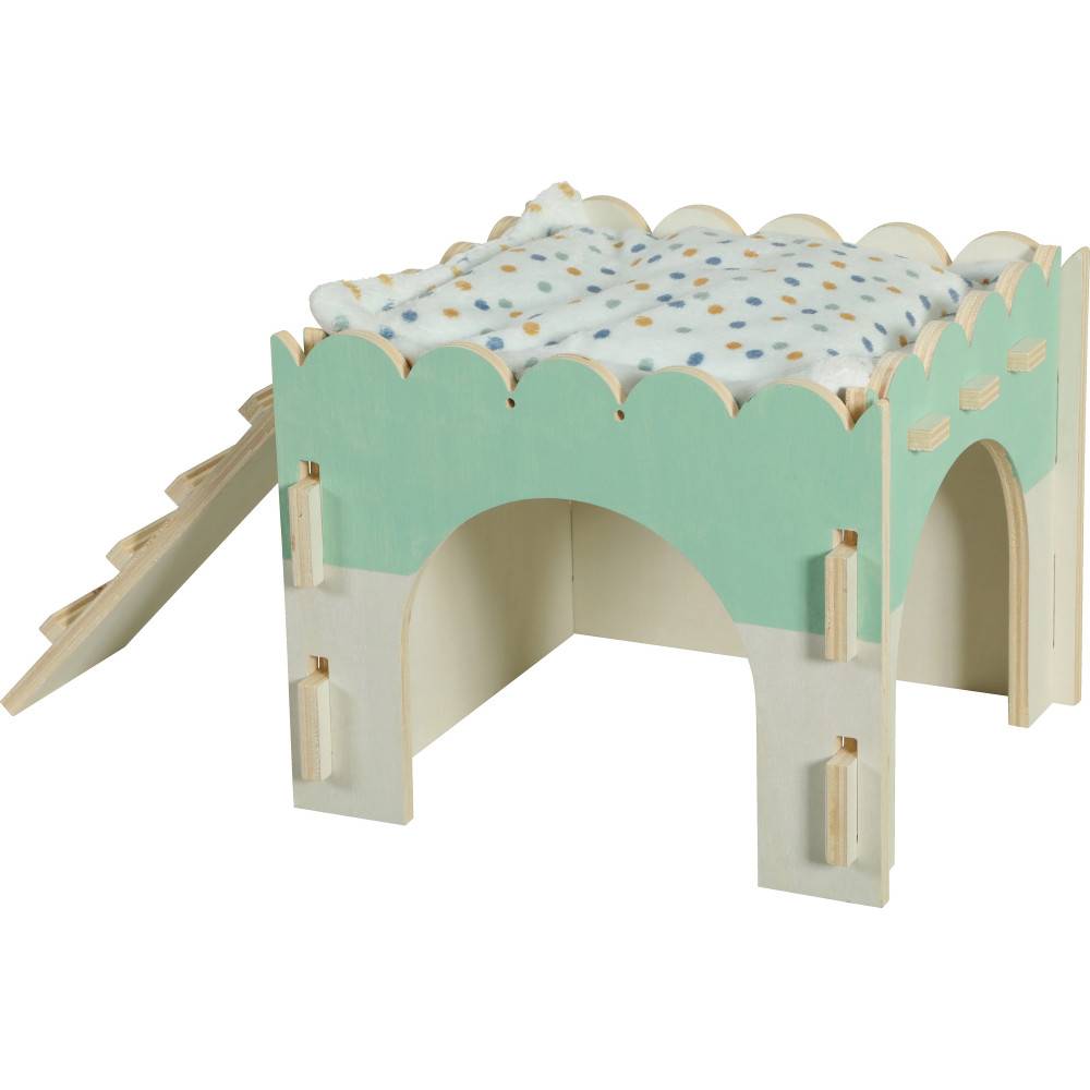Zolux - Maison bois cosy 25 x 44 x 20 cm lapin nain, cochon d'inde et octodon - Image 2