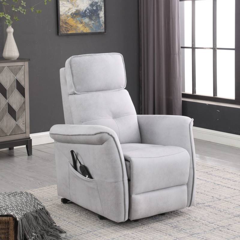 Fauteuil releveur relax électrique gris clair Charly - Image 6