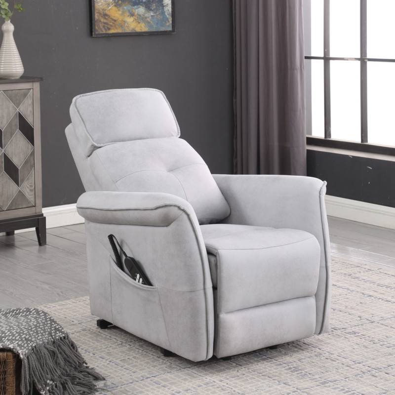 Fauteuil releveur relax électrique gris clair Charly - Image 5