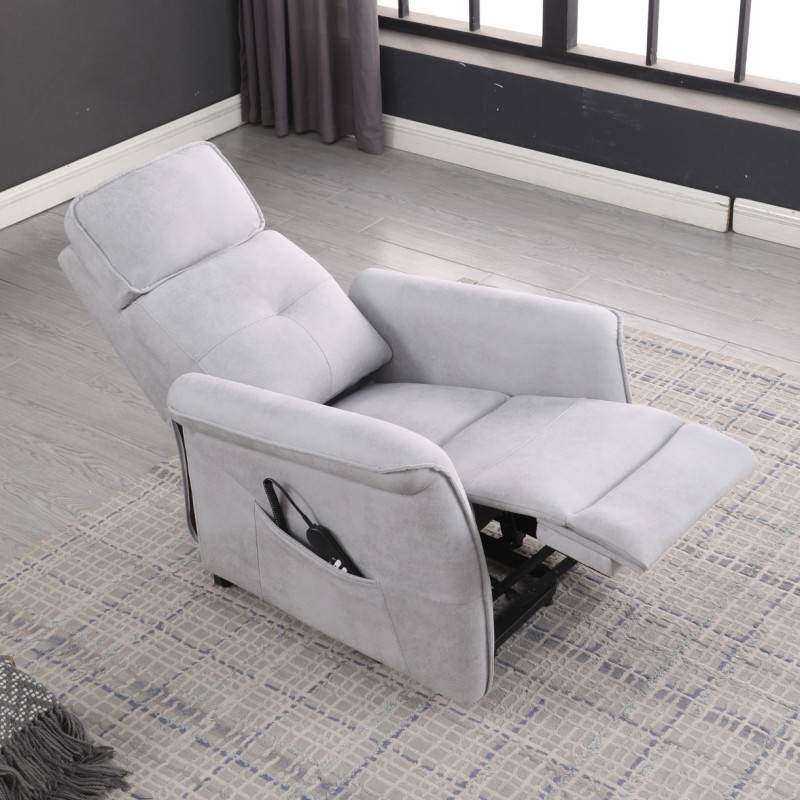 Fauteuil releveur relax électrique gris clair Charly - Image 4