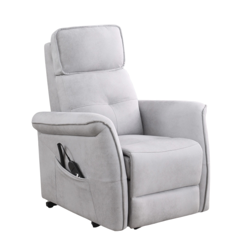 Fauteuil releveur relax électrique gris clair Charly - Image 1