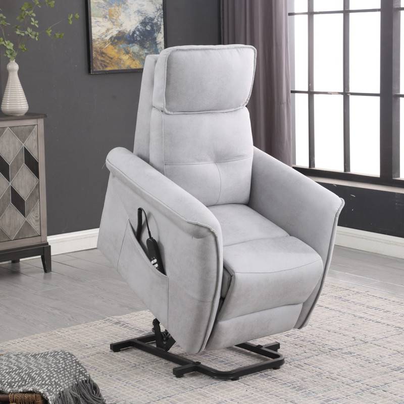 Fauteuil releveur relax électrique gris clair Charly - Image 2