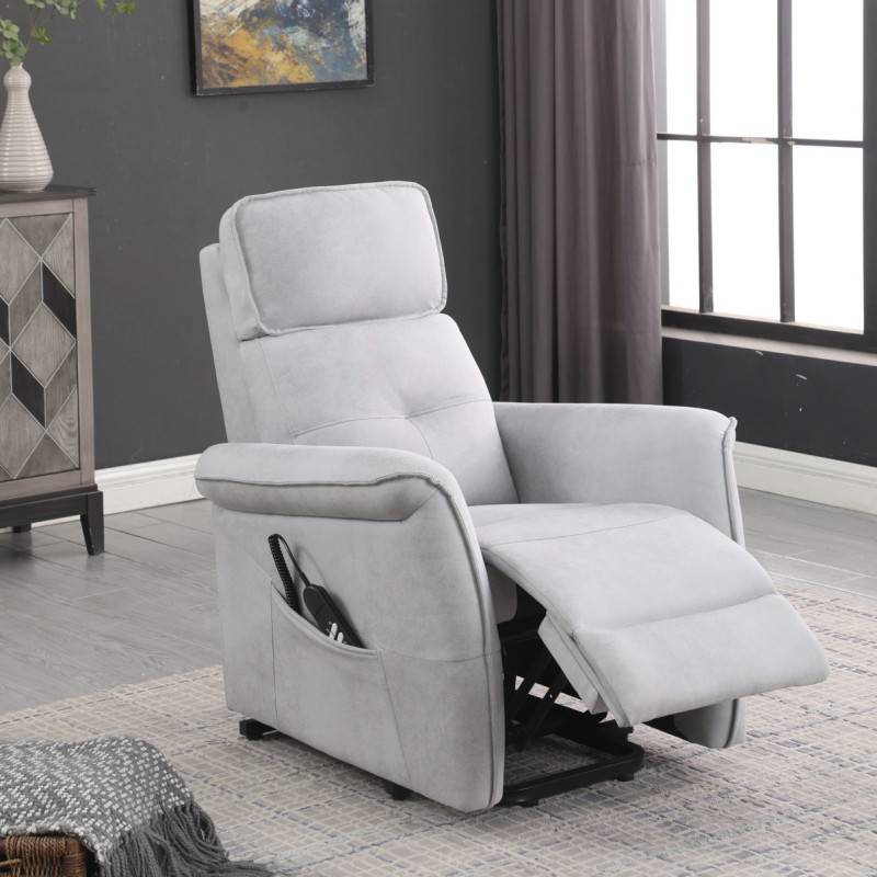 Fauteuil releveur relax électrique gris clair Charly - Image 3