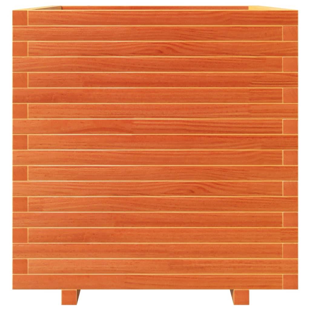 ComfortXL - Jardinière carrée haute bois de pin massif Cire marron 70x70x72,5cm – ComfortXL Outdoor Living - Image 5