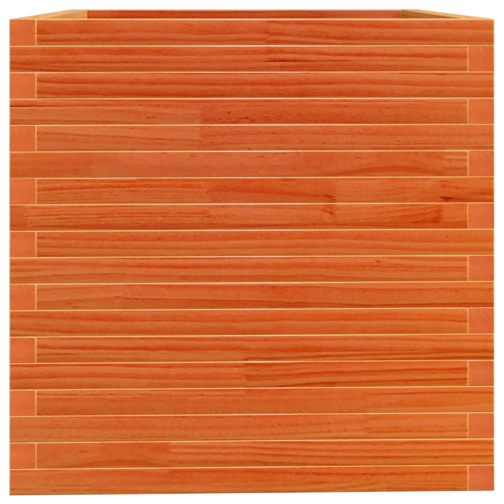 ComfortXL - Jardinière carrée haute bois de pin massif Cire marron 70x70x72,5cm – ComfortXL Outdoor Living - Image 6