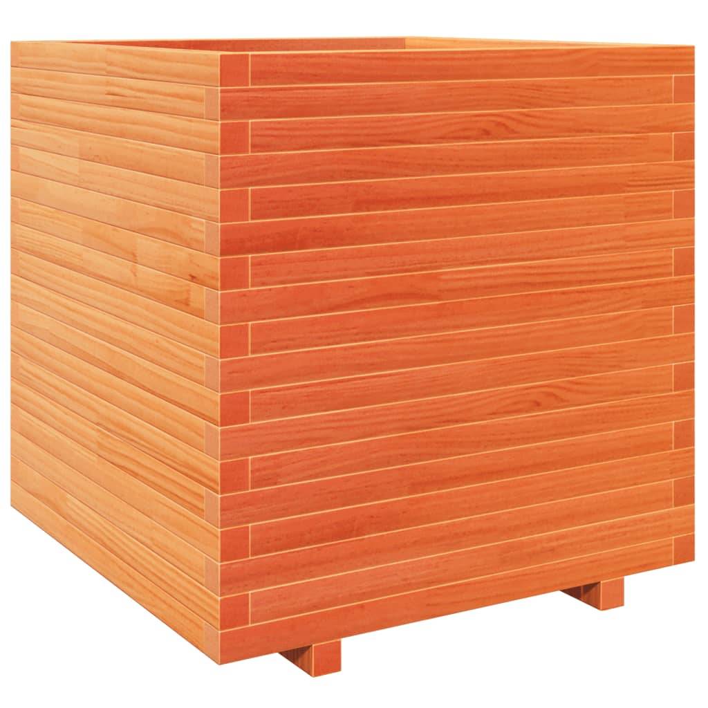 ComfortXL - Jardinière carrée haute bois de pin massif Cire marron 70x70x72,5cm – ComfortXL Outdoor Living - Image 2