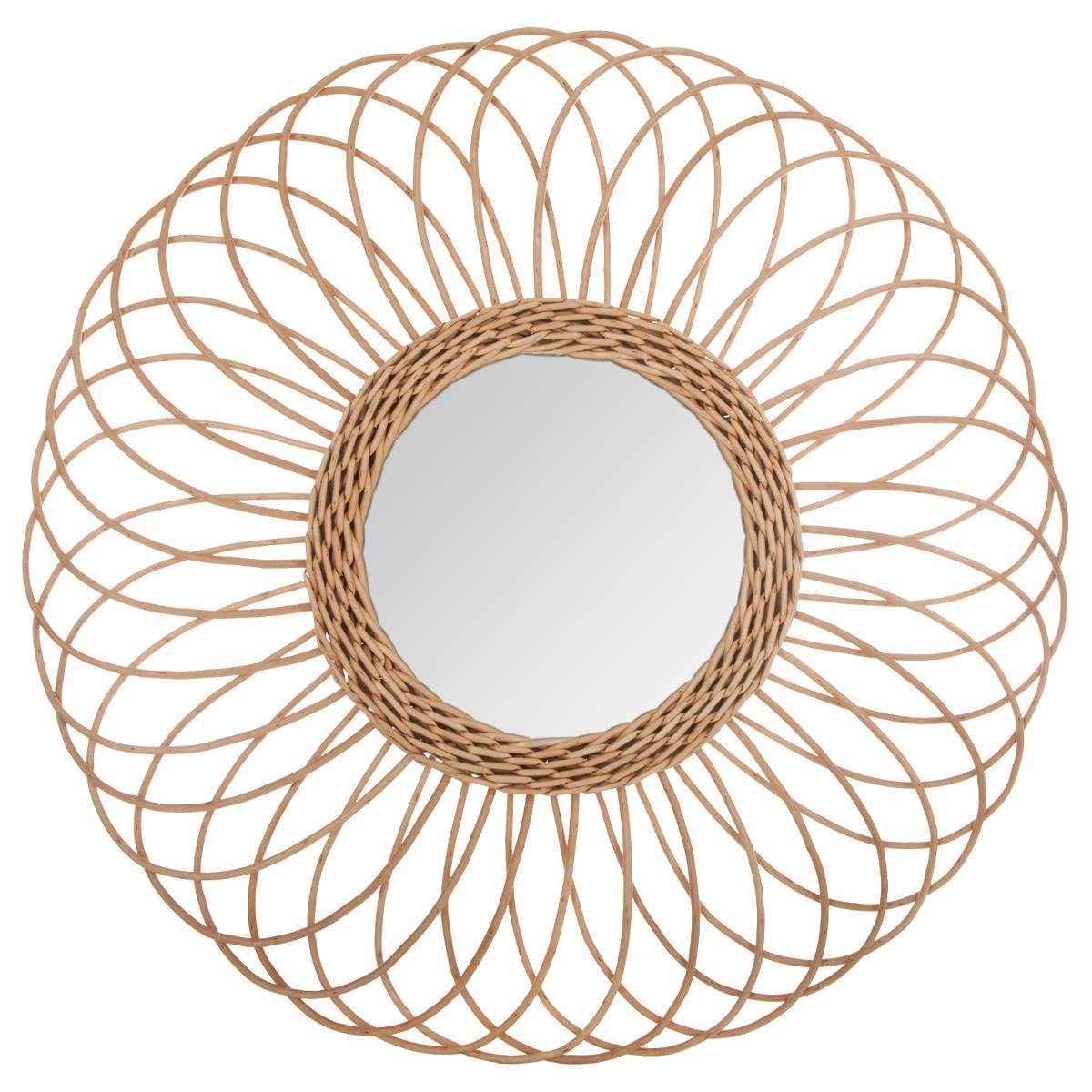 Atmosphera - Miroir 'Rosace" rotin D58cm - Atmosphera Créateur d'intérieur - Imagen 1