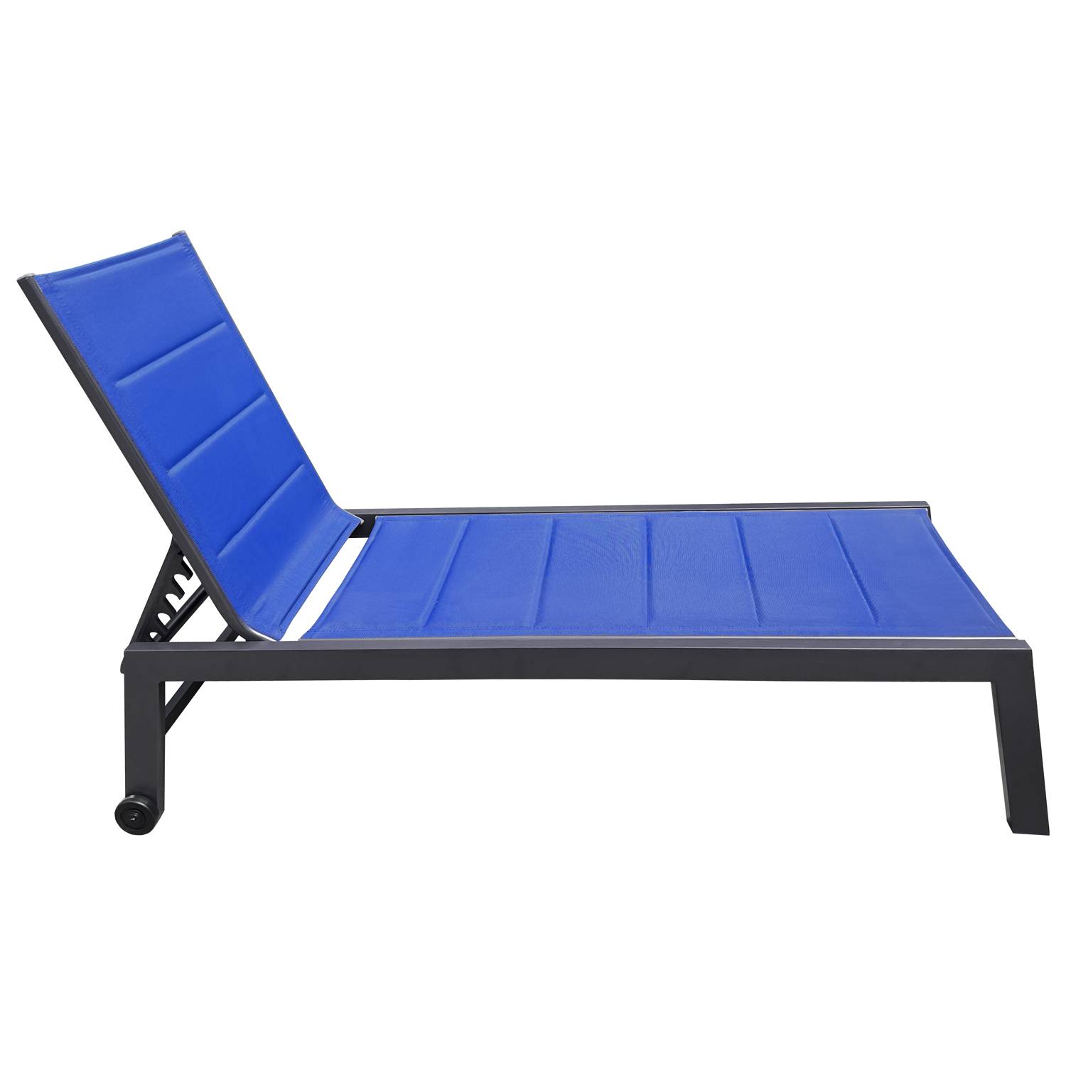 Happy Garden - Bain de soleil BARBADOS en textilène bleu foncé - aluminium anthracite - HAPPY GARDEN - Imagen 3