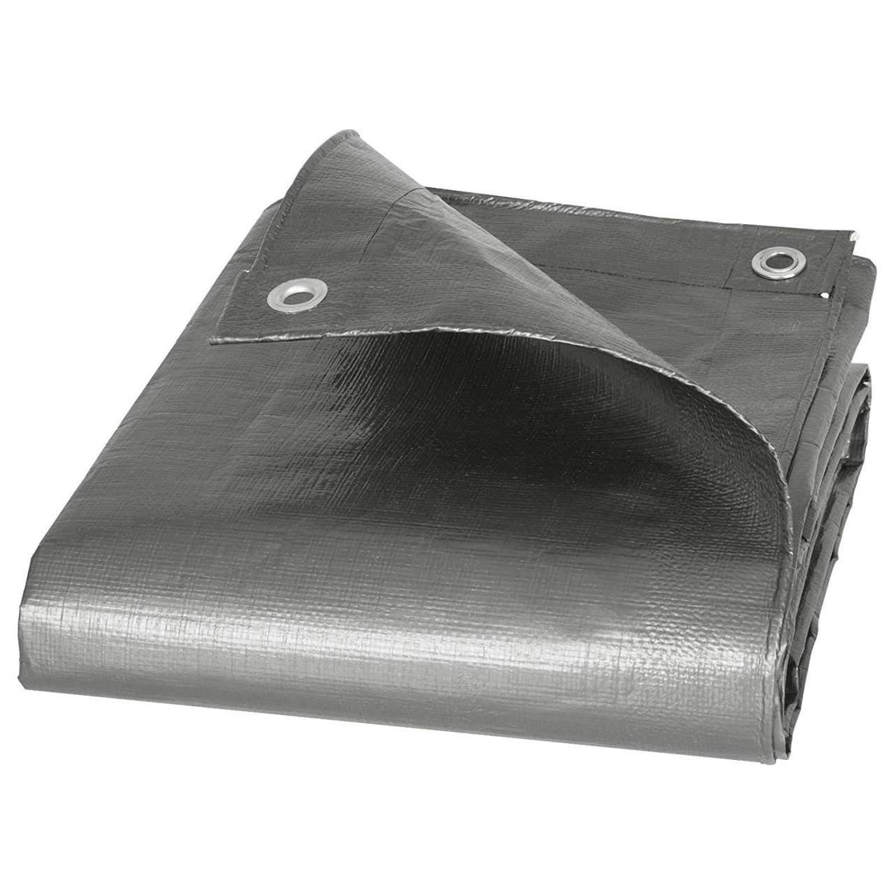 Helloshop26 - Bâche de Protection en PE étanche pour couvrir bois/bâtiment/camion 180g/m² 3x5m gris - Imagen 2