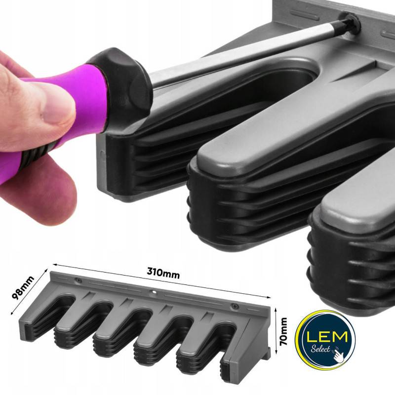 Lem Select - Support organisateur mural multifonction 5 outils 15kg Max - Longueur 31cm - Imagen 4
