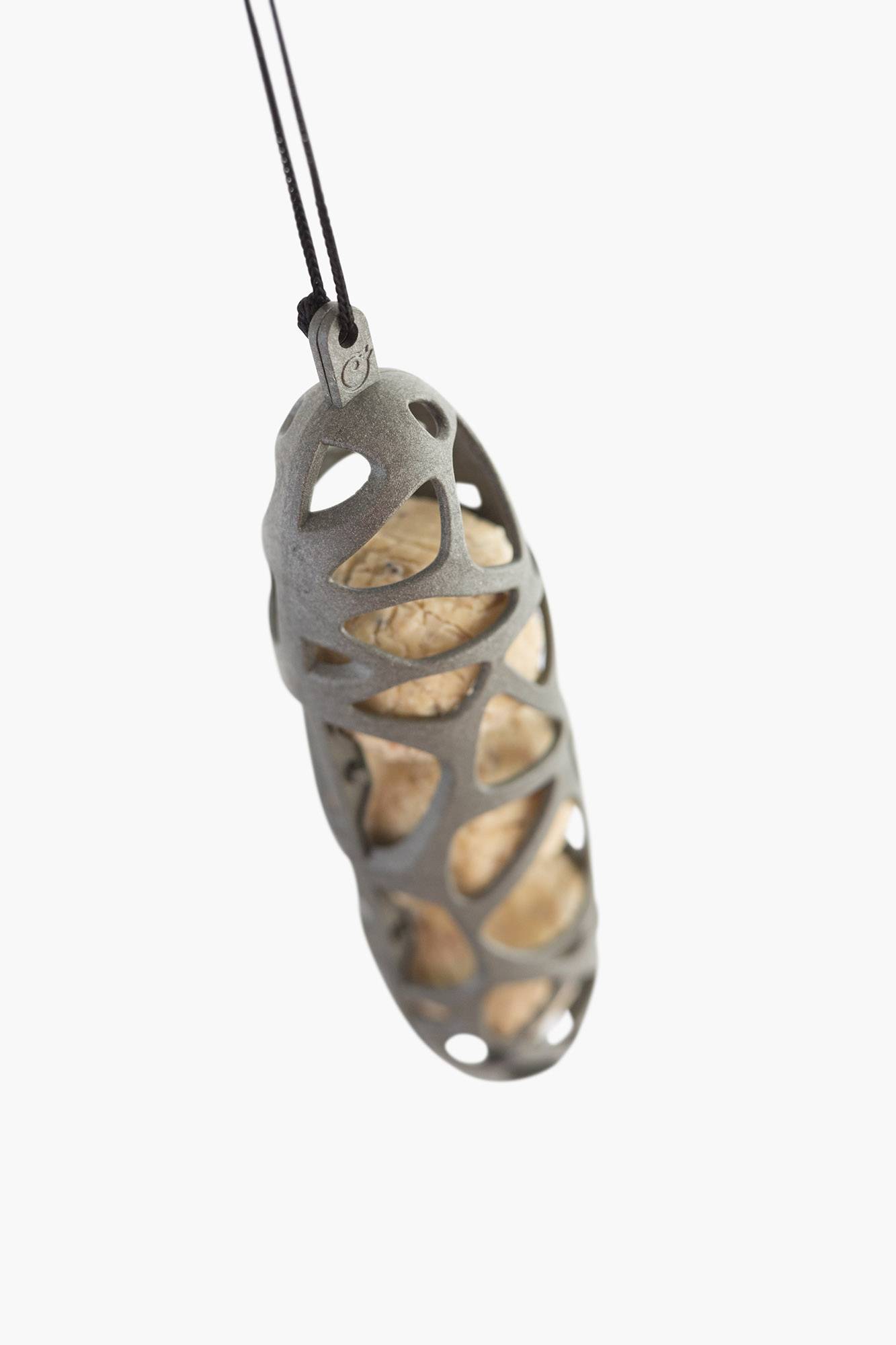 Mangeoire  pour oiseaux - pour boules de graisse SAM 6x6x23cm grey - SF - Imagen 2