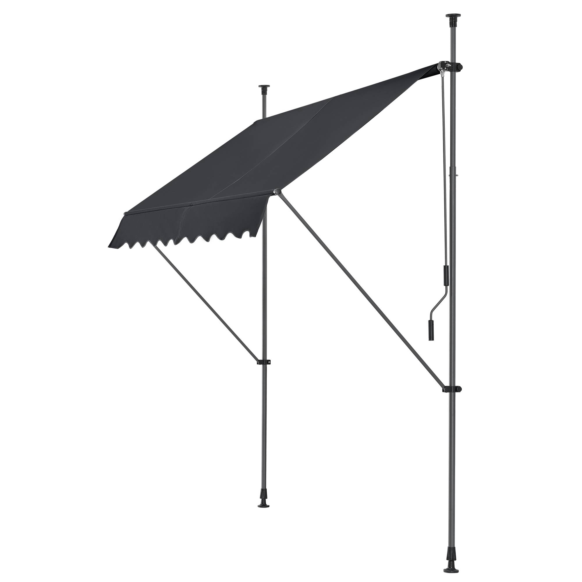 Pro.Tec - Store Banne Téléscopique Acier Polyester 350 x 120 x 220-309 cm Noir [pro.tec] - Imagen 2