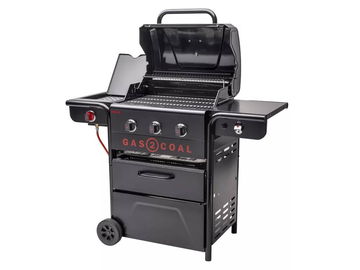 Char-broil - Barbecue hybride gaz et charbon Gas2coal Special Edition - 3 brûleurs + Housse + Kit 3 ustensiles - Char-Broil - Image 3