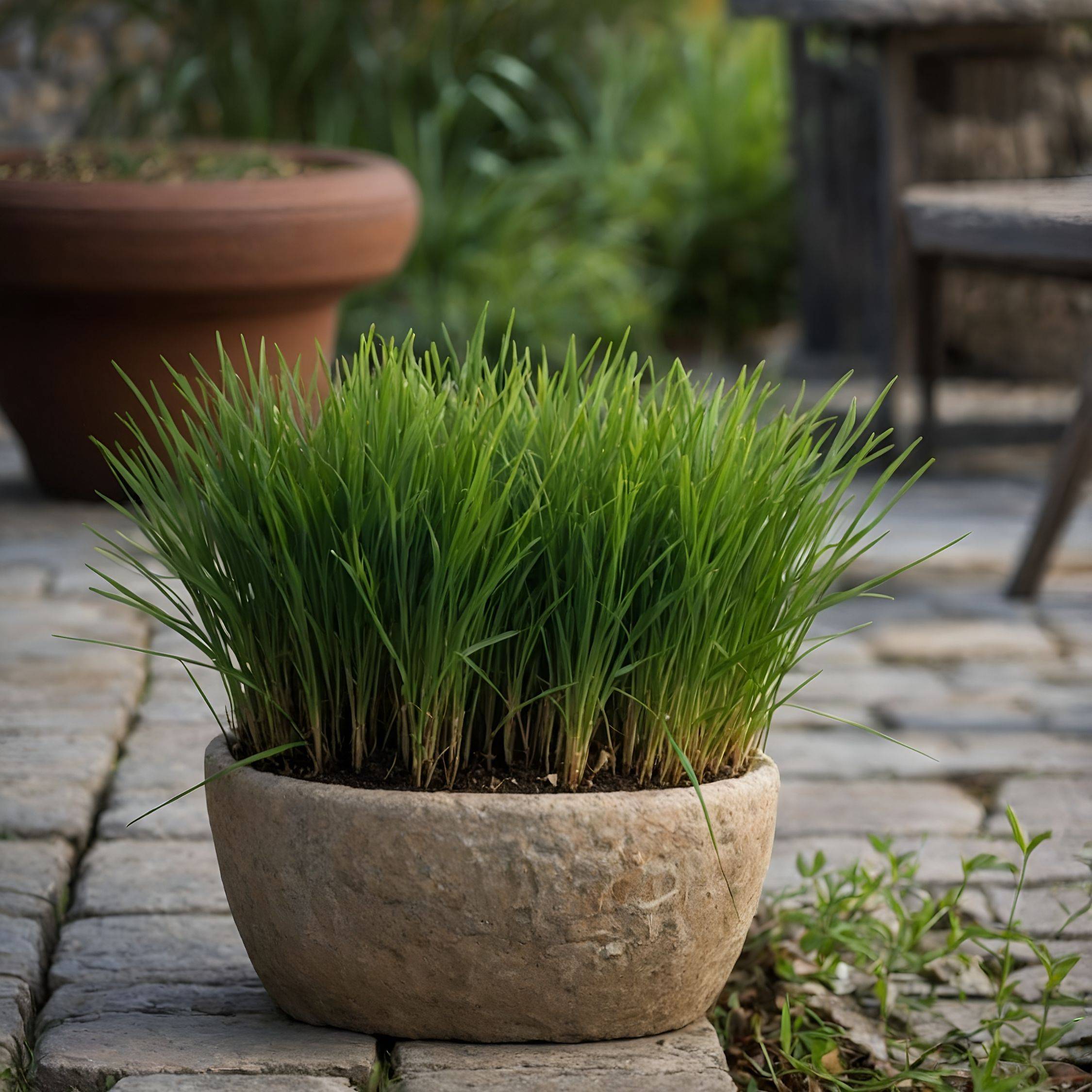 Plant In A Box - Herbe à chat - Set de 4 - Cyperus zumula - Hauteur 30-40cm - ⌀12cm - Image 2