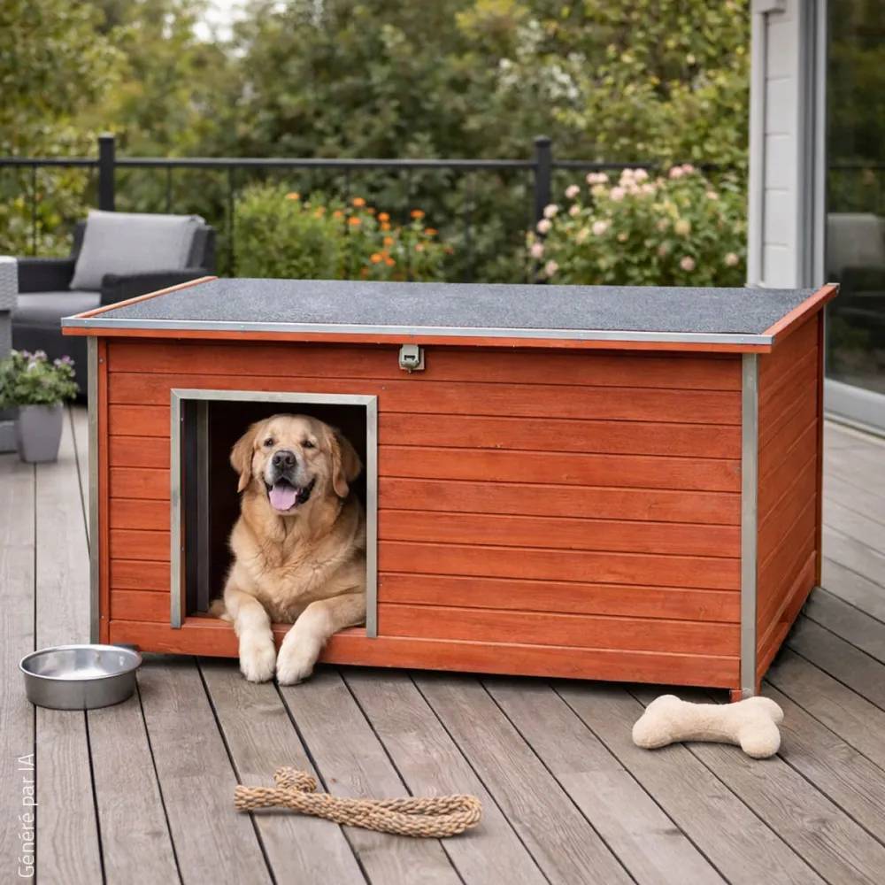 Niche en bois haute isolation Taille XL - Épicéa 3 couches avec toit étanche - Image 10