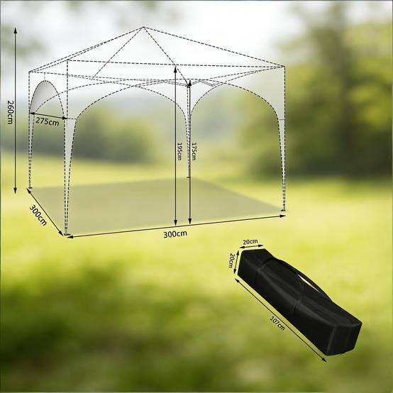 ComfortXL - Tonnelle pliante métal tissu Oxford jardin terrasse protection pluie 3x3m vert - ComfortXL Outdoor Living - Image 8