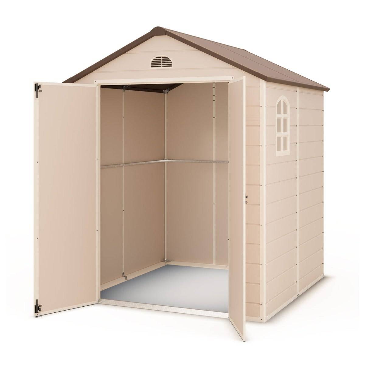 Trigano Jardin - Abri de jardin résine beige Trigano 3,16 m² + kit d'ancrage - Image 2