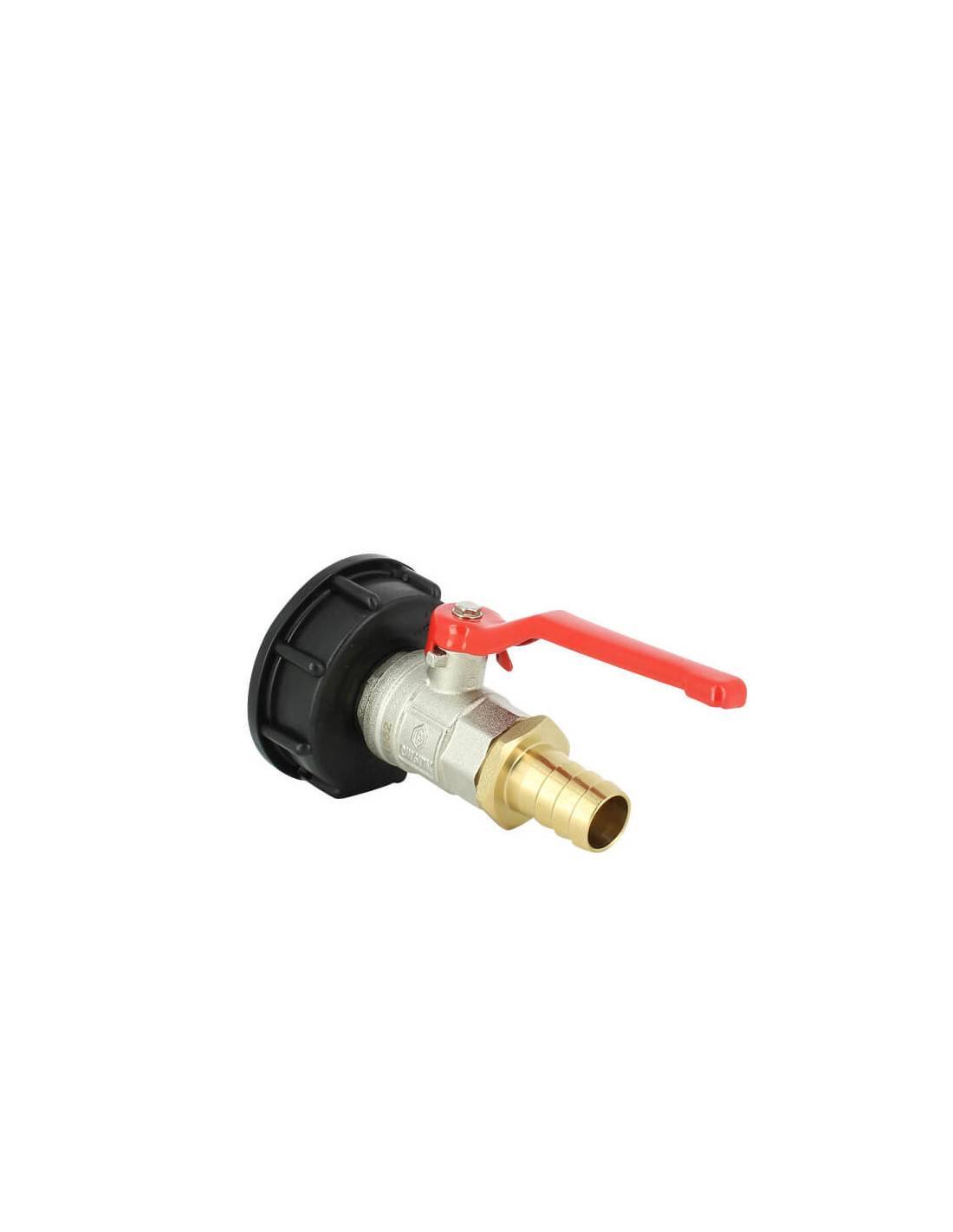 Raccord cuve S60X6 - Vanne laiton + Embout droit 19 mm - Imagen 3