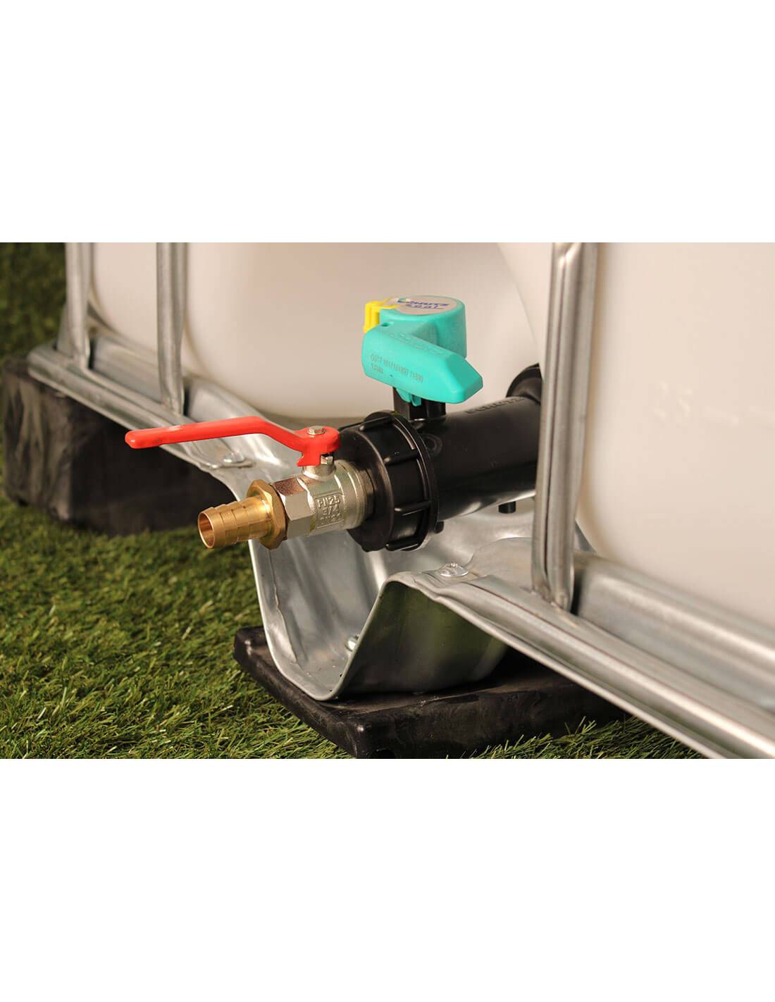 Raccord cuve S60X6 - Vanne laiton + Embout droit 19 mm - Imagen 2