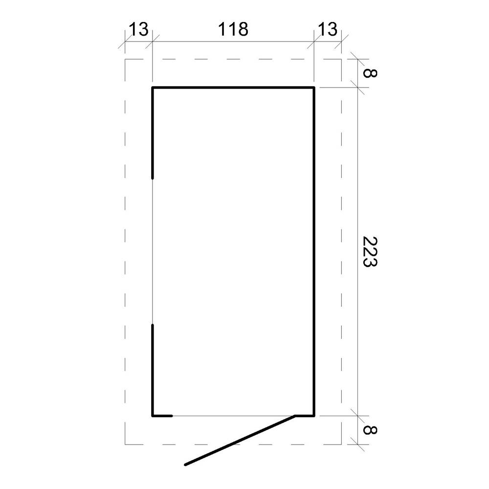 Timbela - Abri de jardin en bois l239xL144xH198 cm / 2.63 m² avec sol traité - Petit abri à outils, Local à vélos -  19 mm d’épaisseur - Timbela M306A+M306G - Imagen 7