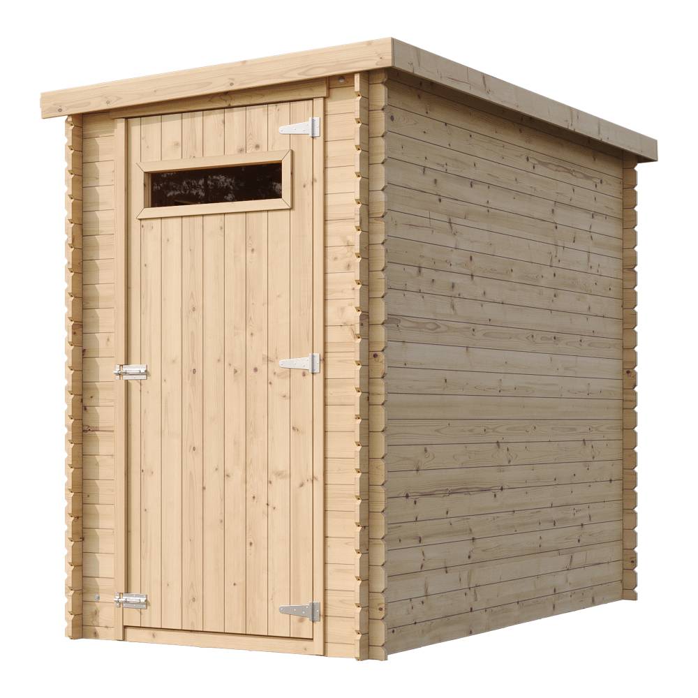 Timbela - Abri de jardin en bois l239xL144xH198 cm / 2.63 m² avec sol traité - Petit abri à outils, Local à vélos -  19 mm d’épaisseur - Timbela M306A+M306G - Imagen 4