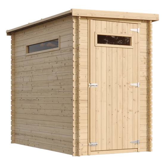 Timbela - Abri de jardin en bois l239xL144xH198 cm / 2.63 m² avec sol traité - Petit abri à outils, Local à vélos - 19 mm d’épaisseur - Timbela M306A+M306G - Imagen 2