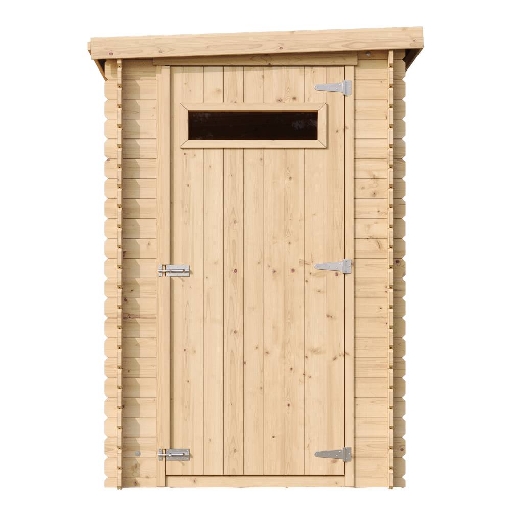 Timbela - Abri de jardin en bois l239xL144xH198 cm / 2.63 m² avec sol traité - Petit abri à outils, Local à vélos -  19 mm d’épaisseur - Timbela M306A+M306G - Imagen 3