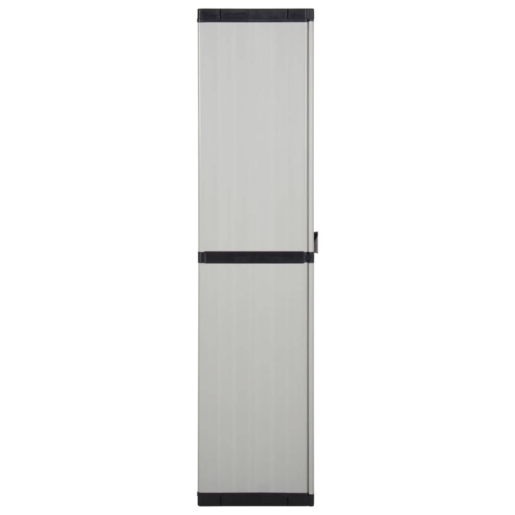 Armoire de jardin, Armoire d'extérieur, Armoire de rangement jardin 3 étagères Gris/noir 68x40x168cm MP93 - Image 4