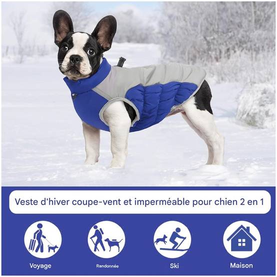 Manteau chaud pour chien d'hiver avec anneau en D fonctionnel - Lytech - Image 4