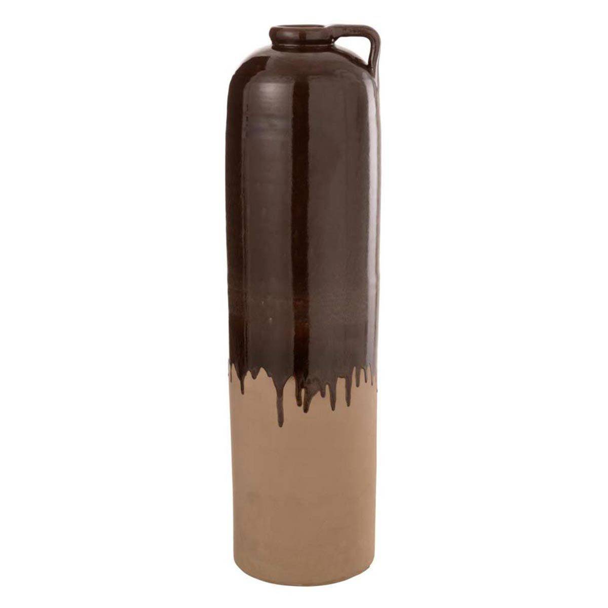 Vase Design en Céramique "Droplet" 68cm Marron - Image 1