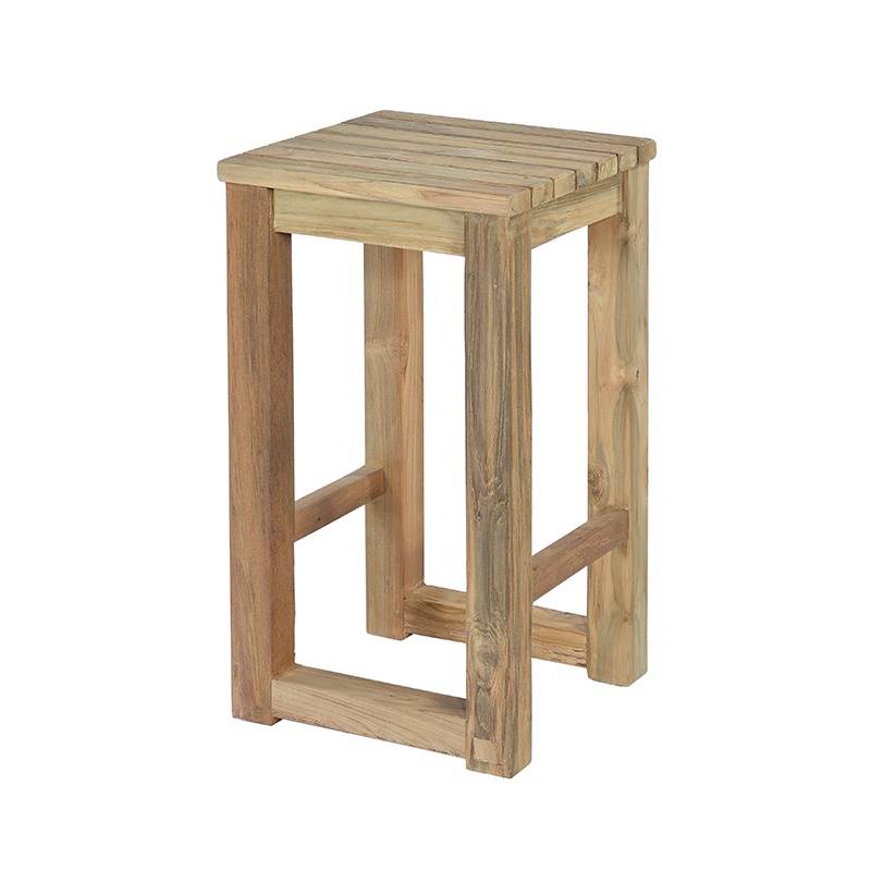 Tabouret haut en teck recyclé Toscagne - Gecko Jardin - Imagen 2