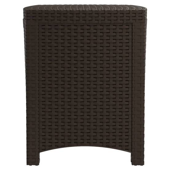 Helloshop26 - Coffre boîte meuble de jardin rangement 39 x 39 x 46 cm rotin pp marron - Imagen 3