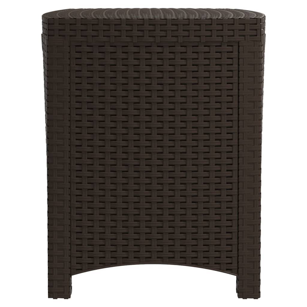 Helloshop26 - Coffre boîte meuble de jardin rangement 39 x 39 x 46 cm rotin pp marron - Imagen 3