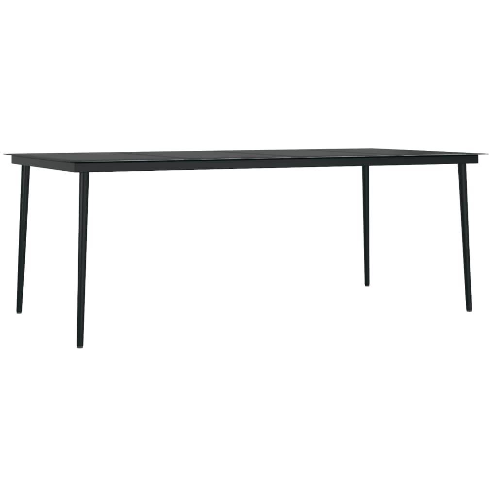 Ensemble Table et Chaises de Jardin 8 Personnes, Mobilier en Résine Tressée Marron, Table Verre 200cm – ComfortXL Outdoor Living - Image 5