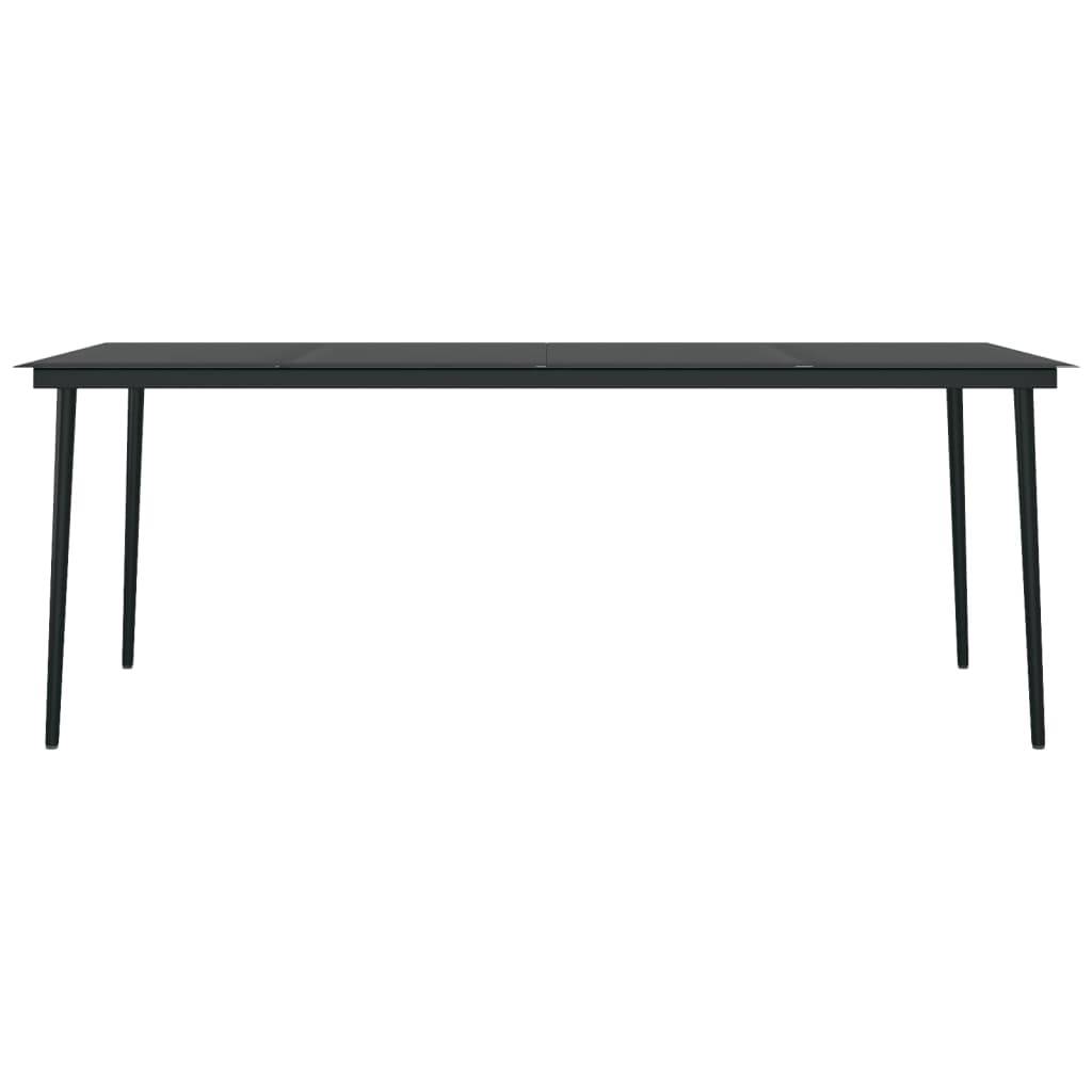 Ensemble Table et Chaises de Jardin 8 Personnes, Mobilier en Résine Tressée Marron, Table Verre 200cm – ComfortXL Outdoor Living - Image 6