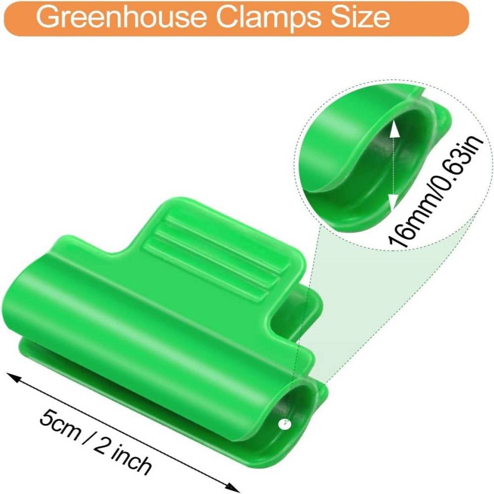 Lot De 24 Clips Pour Tubes De Serre - Fixation Solide Pour Film Plastique Ø 18-20 Mm