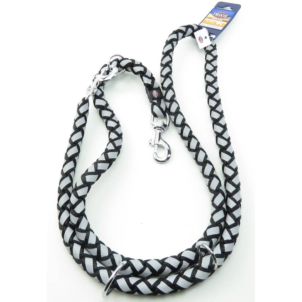 Trixie - Trixie - Laisse Cavo Reflect ø18mm x 2 M.  L-XL réglable Noir pour chien - Imagen 3