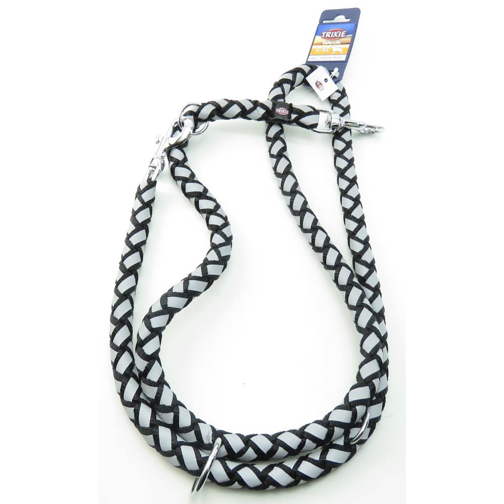 Trixie - Trixie - Laisse Cavo Reflect ø18mm x 2 M.  L-XL réglable Noir pour chien - Imagen 1