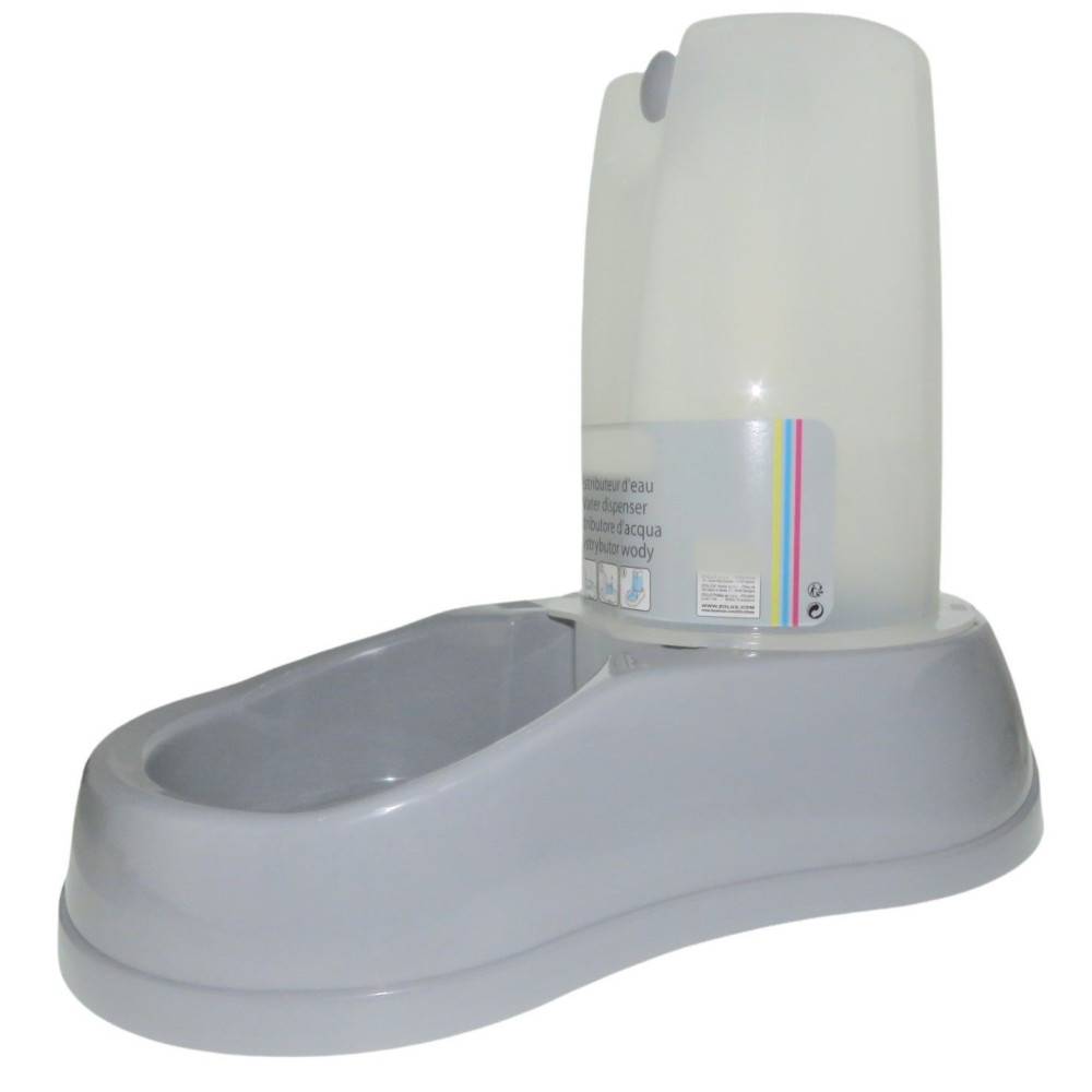 Dispensador de agua 6.5 litros, gris de plástico, para perro - Imagen 4