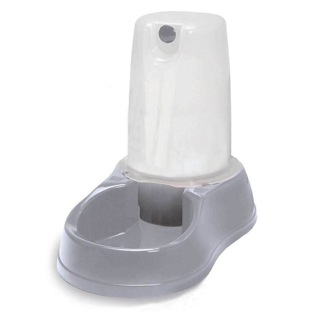 Dispensador de agua 6.5 litros, gris de plástico, para perro - Imagen 1