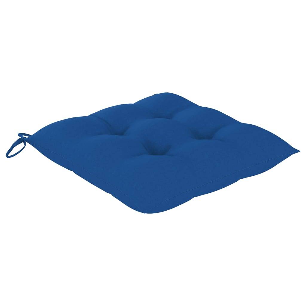 Lot de 2 chaises de jardin bois de teck bleu 50 x 53 x 90 cm - PANGIVO - Image 7
