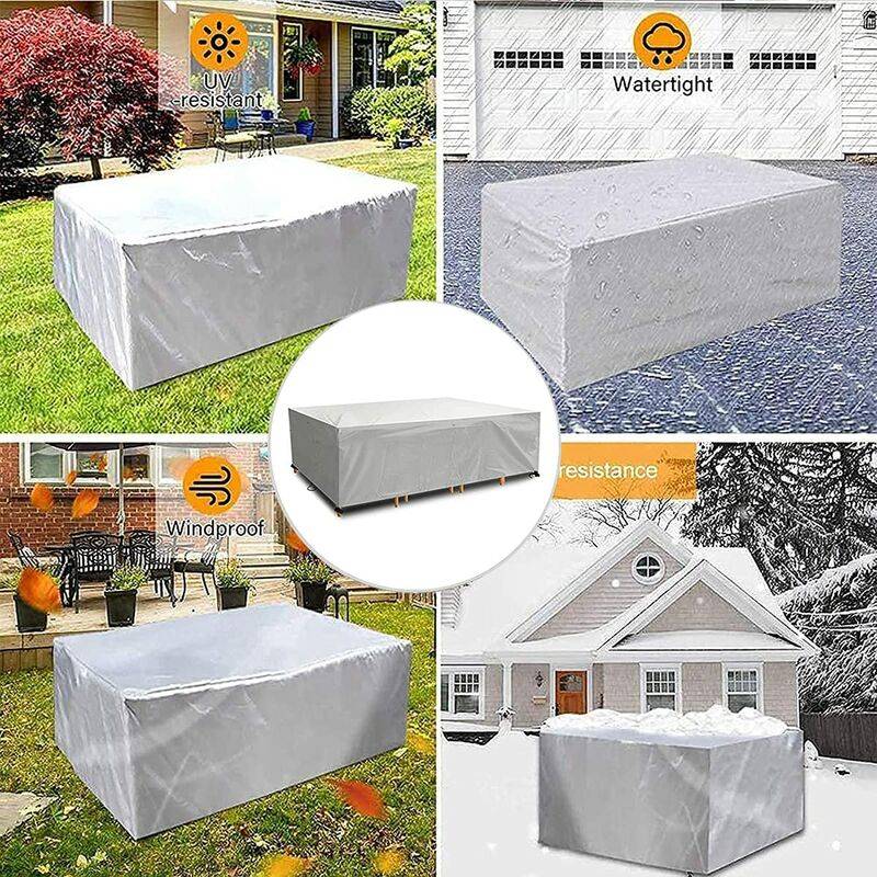 IntiMeg - Housse Salon de Jardin 420D Oxford Tissu Housse de Protection pour Mobilier Housse de Table de Jardin Imperméable Bâche de Protection avec C IntiMeg - Image 5